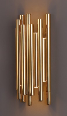 Stenska svetilka LED ORGANIC W0187D, možnost zatemnitve, zlata