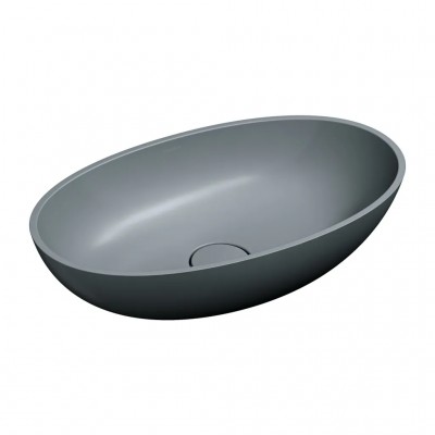 Nadpultni umivalnik SHELL M+, 60 x 35 cm, mat pepelnato siva