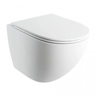 Viseča WC školjka OTTAWA COMFORT, mehko zapiranje, 54 x 37 cm, mat bela