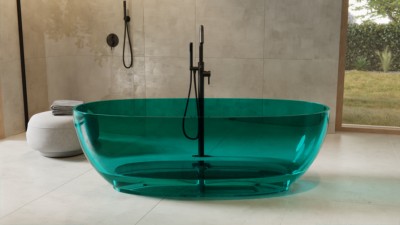 Transparentna samostoječa kad MEXA, ocean breeze, 170 x 78 cm