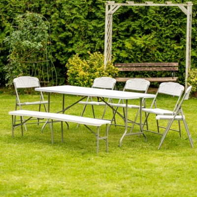 Gostinska miza VIVID, 180 x 70 cm, bela