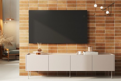 TV omarica DESIN s predalom, 220 cm, kašmir/nagano hrast