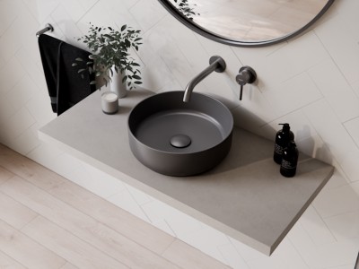 Napultni umivalnik CLEA CERA-LINE, 34,5 cm, gun metal