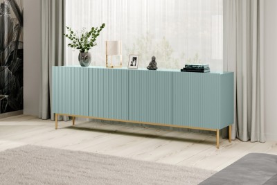 Komoda NICOLE 200 cm, fjord, zlate noge