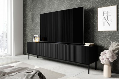 TV omarica NICOLE, 200 cm, mat črna