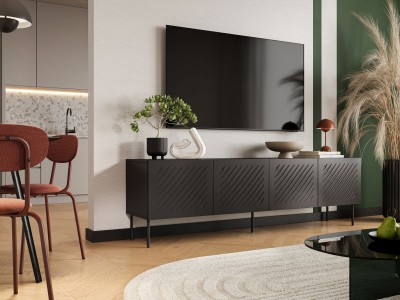 TV omara SIENA , 200 cm, črna