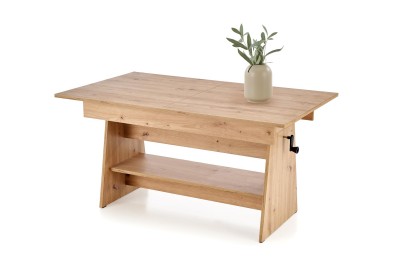 Dvižna klubska mizica ERIKA, artisan hrast/črna