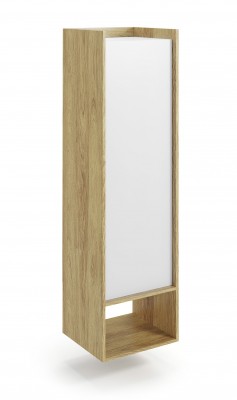 MOBIUS regal 1D barva: hikora hrast/bela