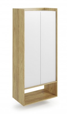 MOBIUS regal 2D barva: hikora hrast/bela