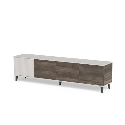 TV omara RANDOM 2, 200 cm, kašmir/oreh/črna