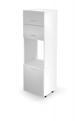 VENTO DP-60/214 visoka omara za tovor, barva: bela / meden hrast