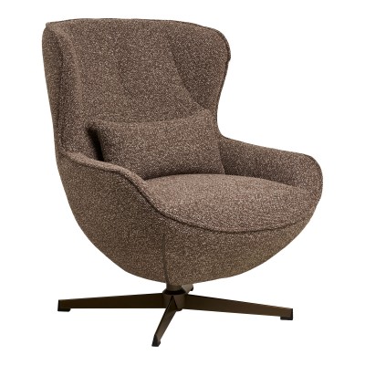 Lounge fotelj BLENHEIM, z vrtljivim mehanizmom, rjava