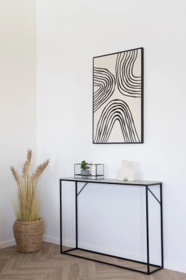 Konzolna miza VITA, 26x110 cm, črna / naravna