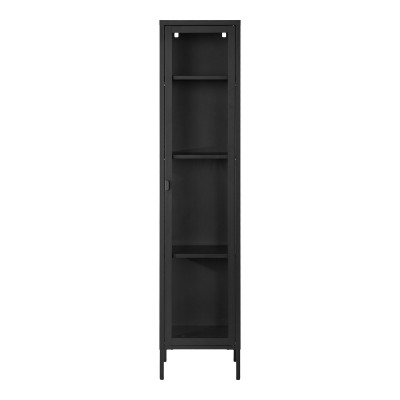 Visoka vitrina BRISBANE SLIM, 40 x 180 cm, črna