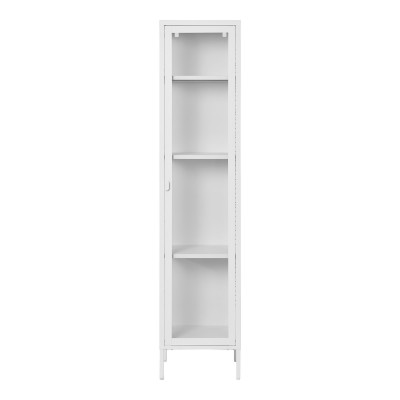 Visoka vitrina BRISBANE SLIM, 40 x 180 cm, bela