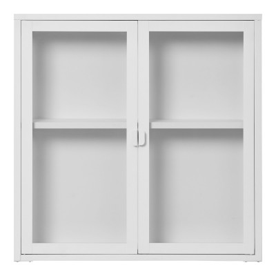Viseča vitrina BRISBANE, 80 x 80 cm, bela