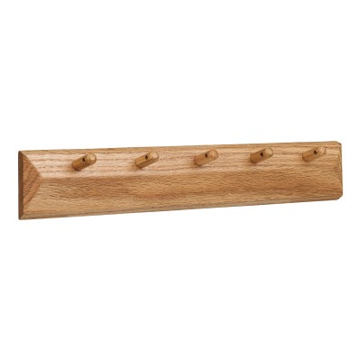 Obešalnik Barco z 5 kljukami, 50x5,5 cm, naraven