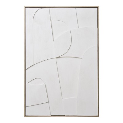 Reliefna stenska dekoracija Madeline, 60x3 cm, bela