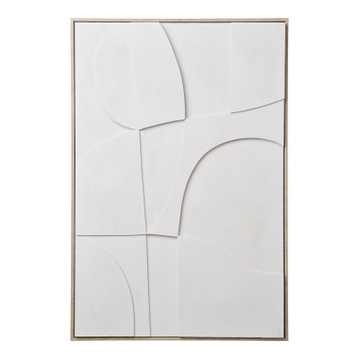 Reliefna stenska dekoracija Madeline, 60x3 cm, bela
