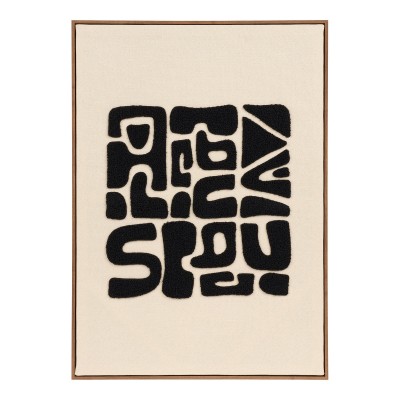 Tine okrasna stenska dekoracija z vozlički, 50x2,5 cm, črna / rjava