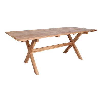 Vrtna jedilna miza Murcia, 200 x 90 cm, teak/naravna