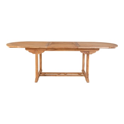 Raztegljiva vrtna jedilna miza Salamanca, 180-240/90 cm, teak/naravna