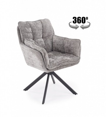 Vrtljiv jedilni stol K597, siva