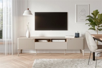 TV omarica BELUCI, 200 cm kašmir / hrast cremona