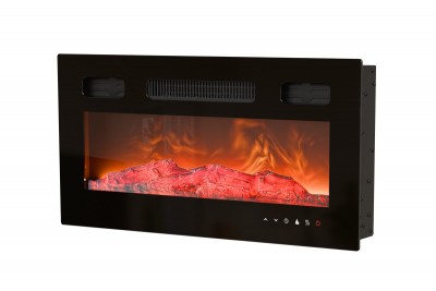 Električni kamin BILU, črna