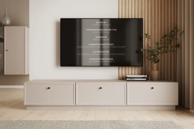 TV omara LORINI, 200 cm, na podstavku, kašmir