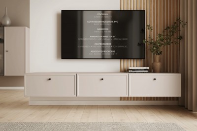 Stenska TV omarica LORINI, 200 cm, kašmir