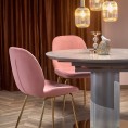 Jedilni stol K381, svetlo roza