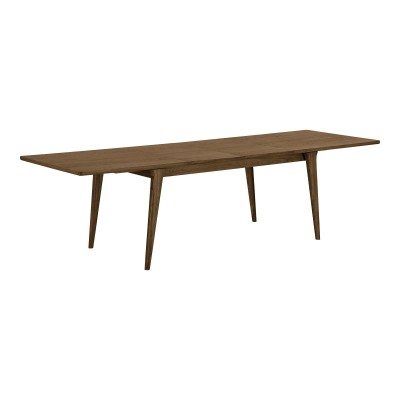 Jedilna miza Darwin, 100x240-290-340 cm, temno rjava