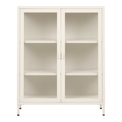 Vitrina Brisbane, 80x40 cm, slonokoščeno bela