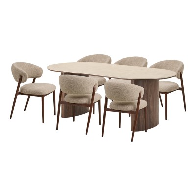 Jedilna garnitura DELPHI in CAVI, 100/57x210/65 cm,