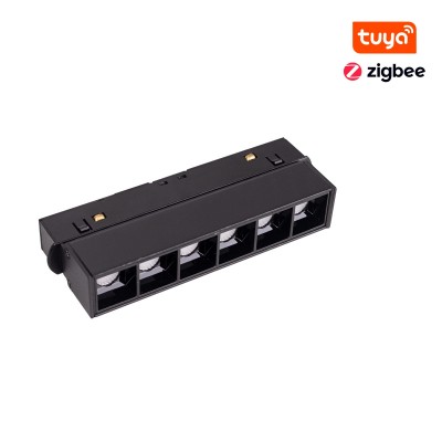 Magnetna tirna svetilka Maxlight Magnetic Linear Grid 11cm Zigbee, M0003Z, črna