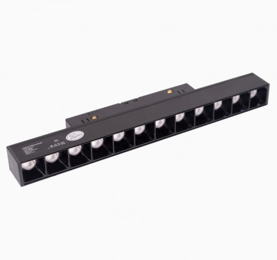 Magnetna tirna svetilka Maxlight Magnetic Linear Grid 23 cm On/Off, M0004N, črna