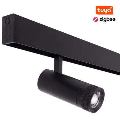 Magnetna tirna svetilka Maxlight Magnetic Zoom Reflektor Zigbee, M0013Z, črna