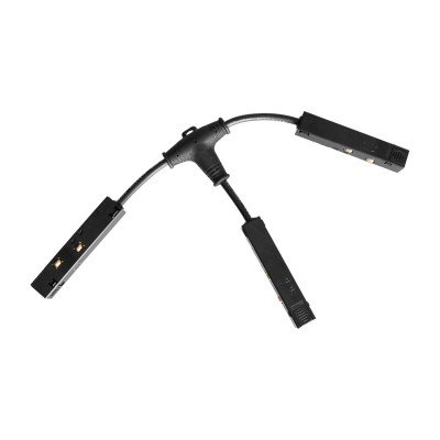 Magnetni dodatki za tir Maxlight magnetni električni priključek v obliki črke T, MA0016, črn