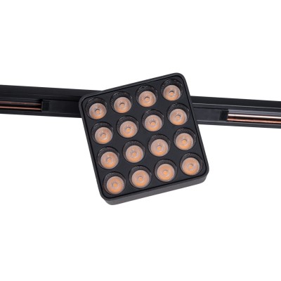 Micro11 stropna svetilka MAXLIGHT Micro11 kvadratna mreža 12W vklop/izklop, N0013N, črna