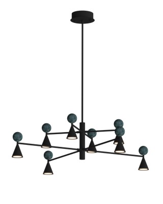 Viseča svetilka Maxlight Bingo 54W, P0684, črna