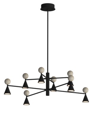 Viseča svetilka Maxlight Bingo 54W, P0685, črna