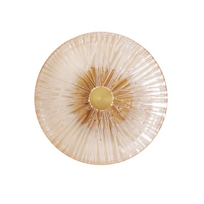 Stenska svetilka Maxlight Allure 1l, W0355, mat zlata + jantarno steklo