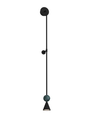 Stenska svetilka Maxlight Bingo, W0446, črna