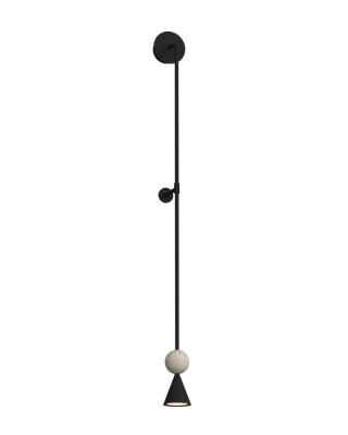 Stenska svetilka Maxlight Bingo, W0447, črna