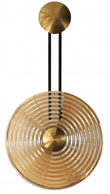 Stenska svetilka Maxlight Sing, W0473, zlata
