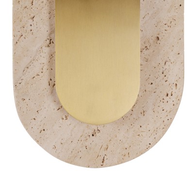 Stenska svetilka MAXLIGHT TRAVERTINO OVAL, W0478, zlata