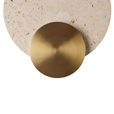 Stenska svetilka MAXLIGHT TRAVERTINO 10W, W0480, zlata