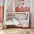 Otroška postelja SWING 140x70 cm, bela/naravna