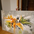 Umetniška slika SILENT FLOWER, 120×100 cm